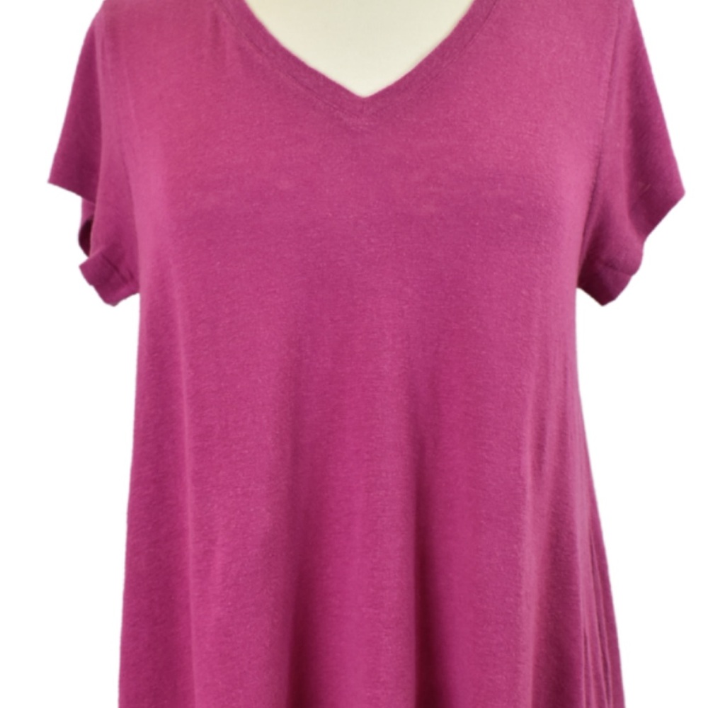 Ivy Jane Swing V-neck T-shirt Raspberry